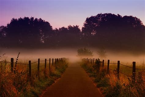 road fence dawn  photo  pixabay pixabay