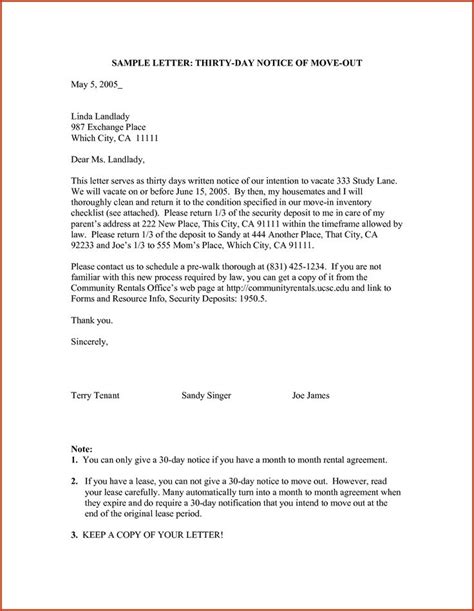move  notice letter sample resume business letter  letter
