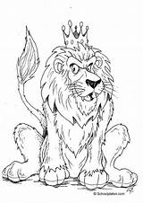 Leeuw Kleurplaat Fargelegge Lion Coloring Bilde Løve Gratis Pages Kleurplaten Fargelegging Large Printen sketch template