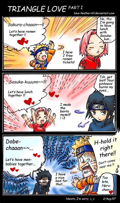 triangle love part i by blue feather bf on deviantart naruto naruto comic naruto sasuke