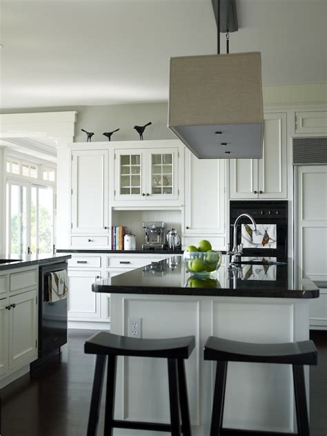 rectangular shade pendant transitional kitchen bella mancini design