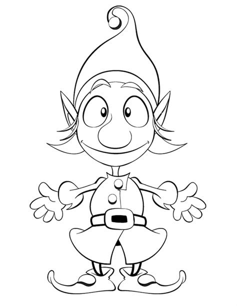 elf coloring pages    print
