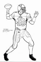 Brady Quarterback Rodgers Bengals Coloringhome Getcolorings Adults sketch template