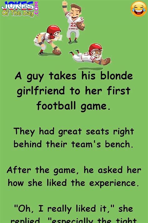 Humor – A Guy Takes His Blonde Girlfriend To Her First Football Game