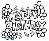 Birthday Happy Disney Pages Coloring Getdrawings sketch template