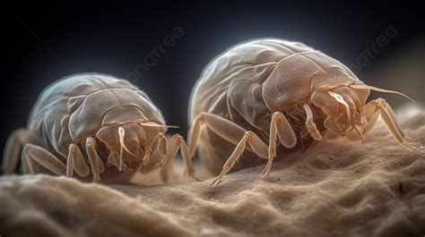 An Image Of Two Hairy Bed Bugs With Their Heads Turned Down Background