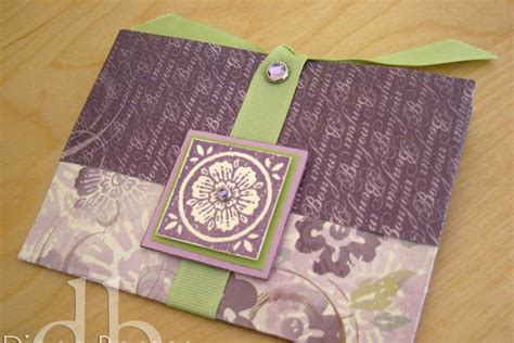 colour  happy patterned paper gift card folder