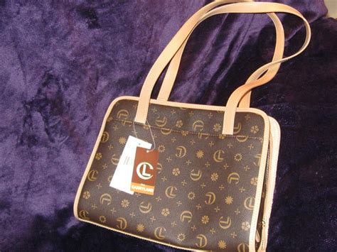 beautiful cl carryland browntan monogram shoulder bag purse brand   tags