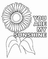 Sunshine Coloring Sunflower Pages Printable Color Colouring Flowers Kids Clipart Sunflowers Adult Sheets Flower Quotes Painting Getcolorings Library Gif Detailed sketch template