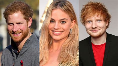 margot robbie confused prince harry for ed sheeran he got really