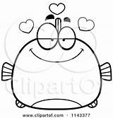 Chubby Infatuated Fish Clipart Cartoon Cory Thoman Outlined Coloring Vector 2021 sketch template