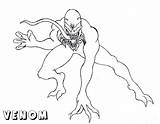 Venom Coloring Pages Anti Print Printable Comments Marvel sketch template