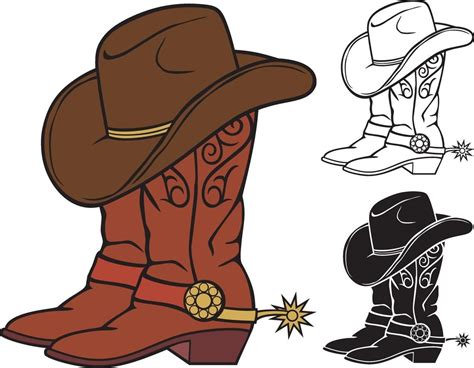 botas de vaquero  sombrero dibujos de sombreros dibujos bonitos
