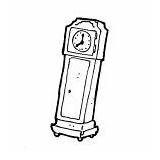 Grandfather Clock Coloring Pages Gothic Retro Style sketch template