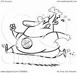 Running Chubby Man Toonaday Royalty Outline Cartoon Illustration Rf Clip 2021 sketch template