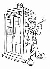 Who Doctor Coloring Pages Tardis Dr Printable Kids Tennant Colouring Sheets Cartoon Book Visit Dave Ever He Fan Getcolorings Coloringpagesfortoddlers sketch template
