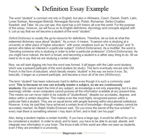 definition essay examples definition essay topics tips  outline