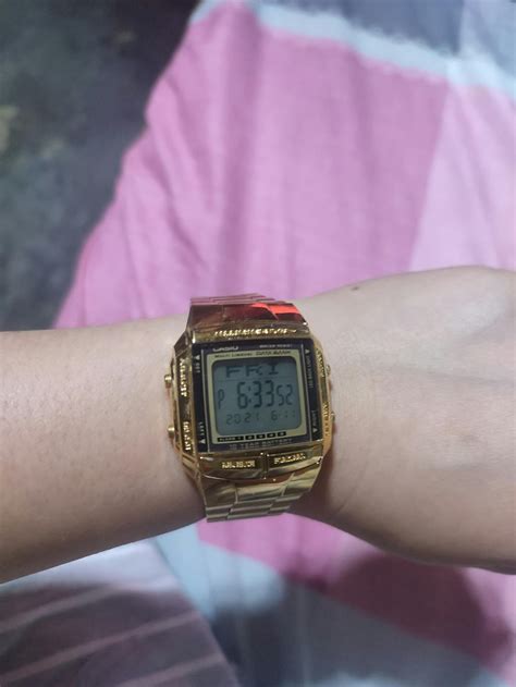 casio vintage db 360g 9a gold plated watch for men and women