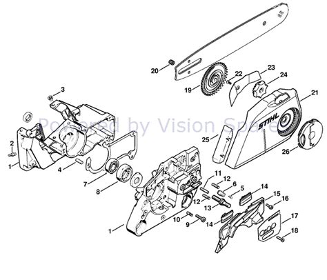 stihl ms  chainsaw parts diagram
