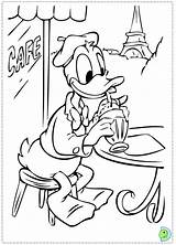 Dinokids Coloring Donald Duck Close sketch template