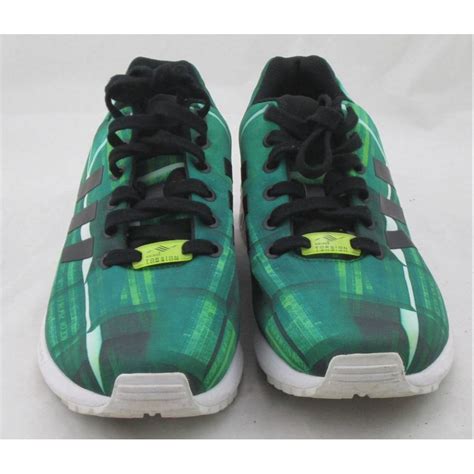 adidas torsion zx flux trainers greenblack size  oxfam gb oxfams  shop
