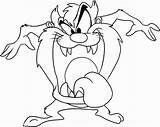 Devil Tasmanian Coloring Cartoon Pages Drawing Colouring Evil Looney Tunes Color Drawings Taz Characters Printable Draw Girl Getcolorings Disney Print sketch template