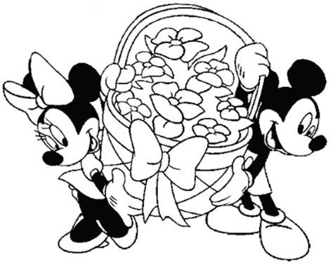 mickey  minnie easter disney coloring pages mickey mouse coloring