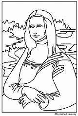 Kleurplaten Mona Cultuur Culture Kultur Monalisa Joconde Budaya Seni Mewarnai Vinci Animasi Ausmalbild Animierte Bergerak Davinci Animaatjes Kultuur Malvorlage Beroemde sketch template