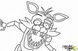 Foxy Freddy Nights Five Draw Coloring Drawingnow sketch template