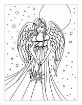 Angel Coloring Pages Pretty Kids Printable sketch template