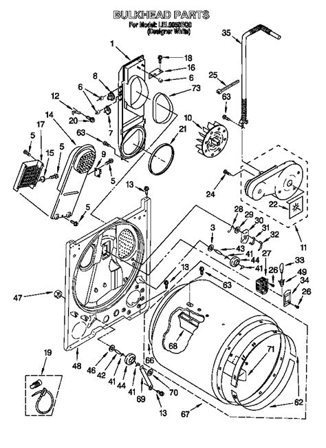 diagram parts list  model leleq whirlpool parts dryer parts searspartsdirect