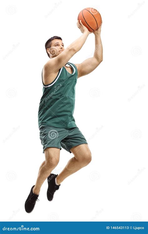 male basketball player shooting  ball stock image image