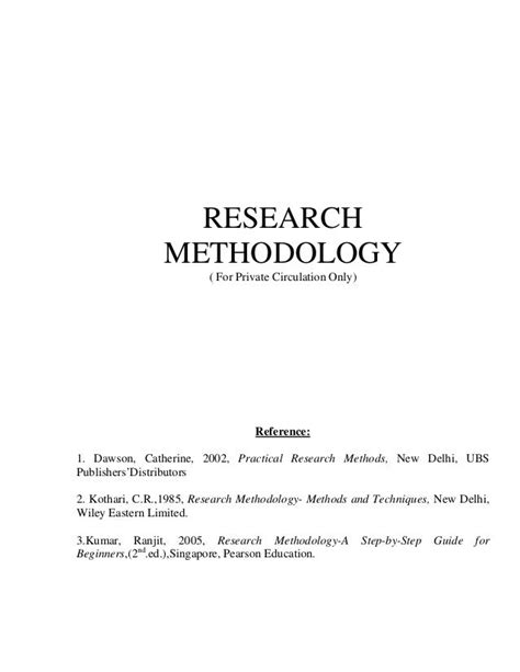research methodology sample paper methodology  research paper