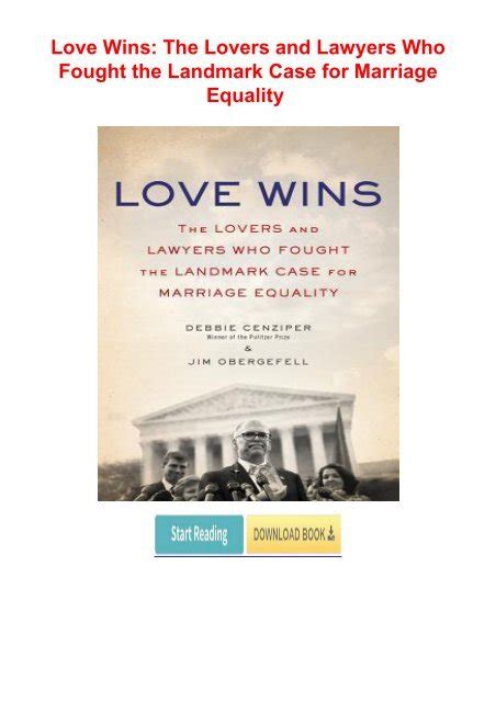 [book] love wins the lovers and lawyers who fought the landmark case