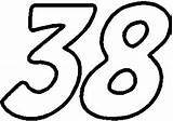 38 Number Font Decal Sticker Race Nascar Outline sketch template