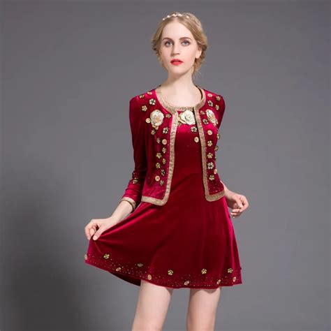 piece embroidery dress   spring high quality fashion women