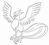 Articuno Lineart sketch template