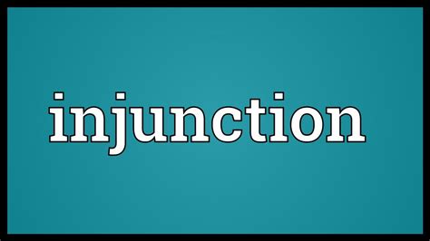 injunction meaning youtube