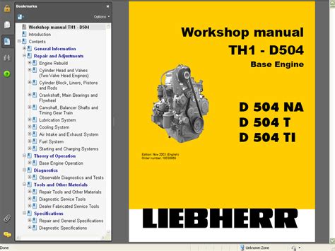 repair manuals liebherr   diesel engine service manual