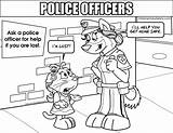 Coloring Police Colouring Pages Safety Officers Resolution Medium sketch template