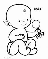 Coloring Pages Printable Babies Baby Print Kids Popular Adults sketch template