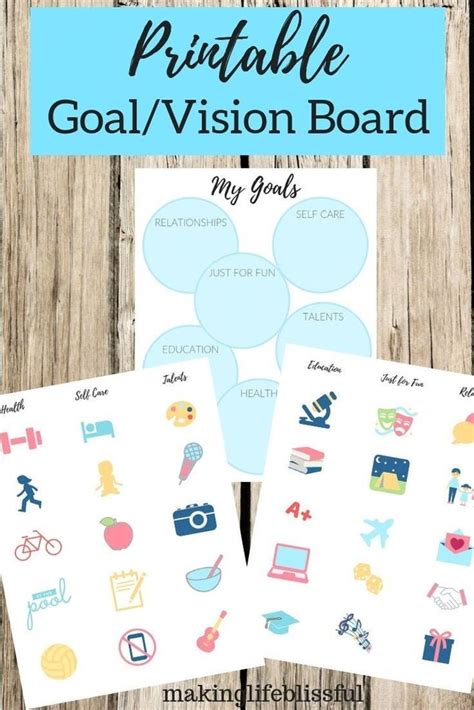 printable vision board template