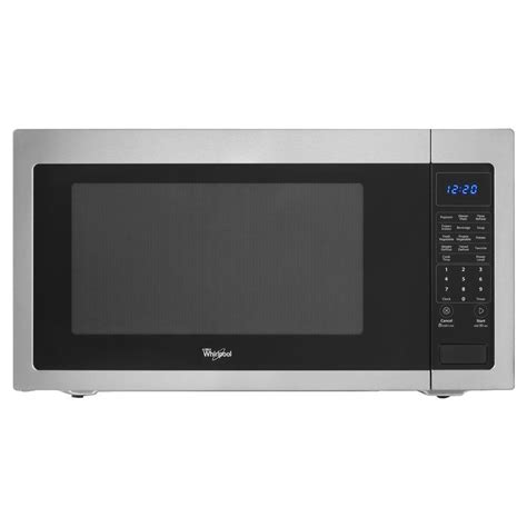 whirlpool  cu ft countertop microwave  stainless steel silver built  capable