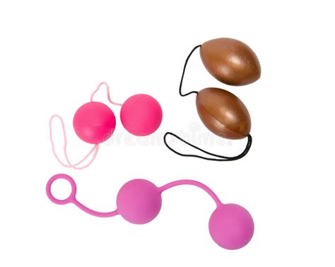 Three Sex Toys Woman S Vaginal Balls Stock Image Image