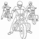 Motorcycle Coloring Pages Harley Davidson Biker Hellokids Color Printable sketch template