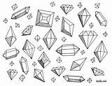 Coloring Pages Gem Gems Gemstone Color Stones Precious Crystal Printable Print Getcolorings Getdrawings Bren Tab sketch template