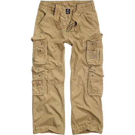 brandit pure vintage mens military cargo trousers army patrol cotton pants beige ebay