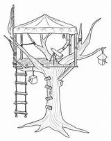 Coloring Treehouse Pages Tree House Colouring Magic Observer Drawing Color Drawings Printable Getcolorings Books Treehouses Engraving sketch template