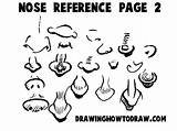 Noses Practice sketch template