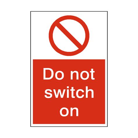 switch  sign pvc safety signs